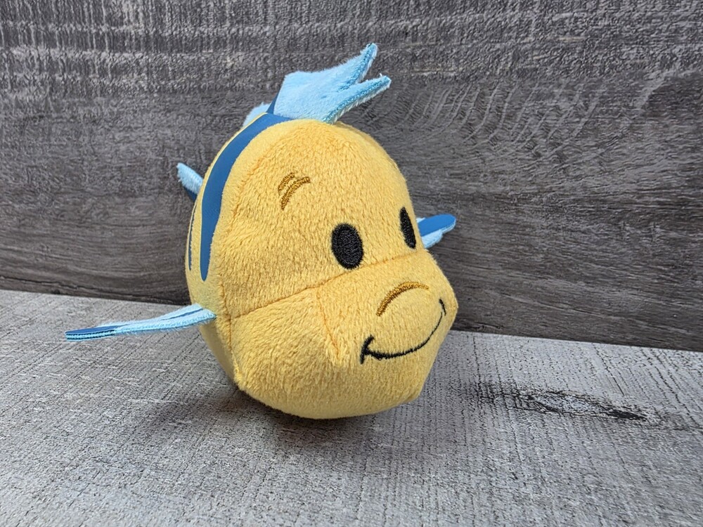 Disney Princess Little Mermaid Animal Plush 5" Flounder Fish Mini Plush g66
